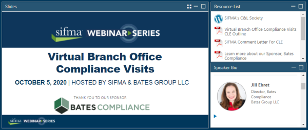 Important Takeaways from SIFMA-Bates Virtual Branch Office Compliance Visits Webinar